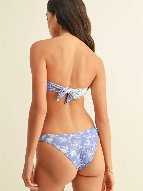 Bora Floral Bikini Top - Blue